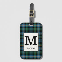 Klan MacRae Hunting Tartan Monogrammed