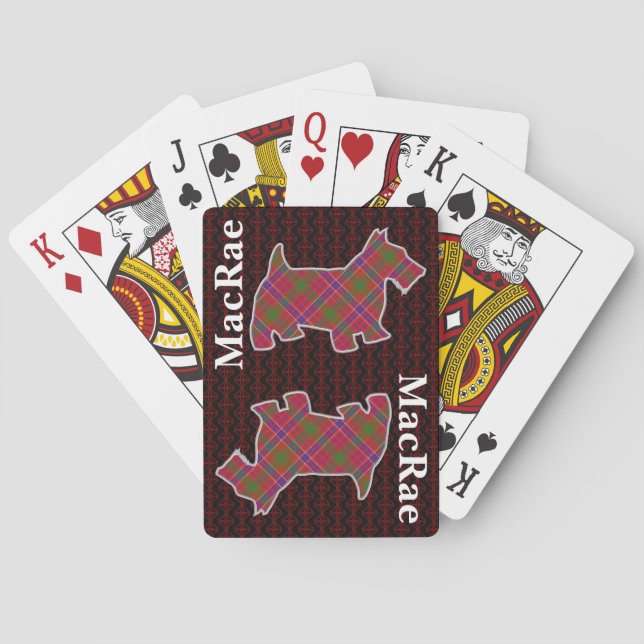 Klan MacRae Red Tartan Scottish Terrier Edition Casinokort (Baksidan)