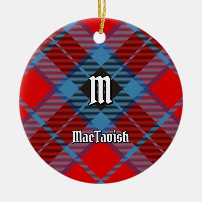 Klan MacTavish Tartan Julgransprydnad Keramik (Framsidan)