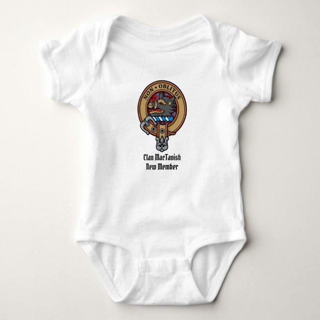 Klan MacTavish Vapensköld Baby Bodykostym T Shirt (Framsida)