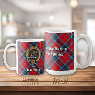 Klan MacTavish-Vapensköld över Tartan Kaffemugg