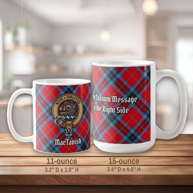 Klan MacTavish-Vapensköld över Tartan Kaffemugg (Skapare uppladdad)