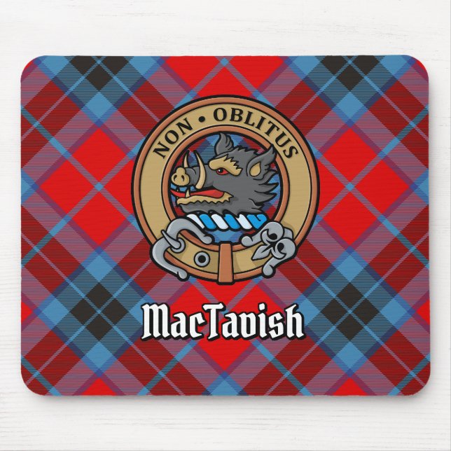 Klan MacTavish-Vapensköld över Tartan Musmatta (Framsidan)