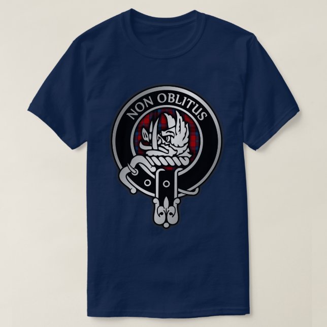 Klan MacTavish Vapensköld Tartan 1 T Shirt (Design framsida)