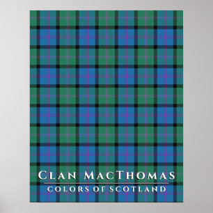 Klan MacThomas Färg av Scotland 2 Tartan Play Poster