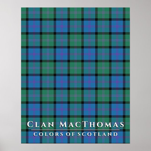 Klan MacThomas Färg av Scotland 2 Tartan Play Poster (Framsidan)