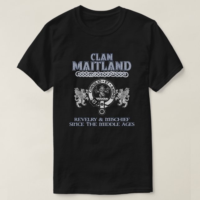 Klan Maitland vapensköld Scottish klans Scottish S T Shirt (Design framsida)