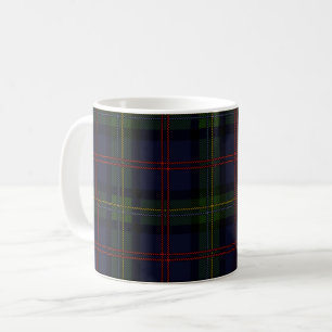 Klan Malcolm Grönt Lila Scottish Check Kaffemugg