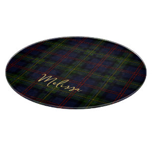 Klan Malcolm Grönt Lila-skript Tartan
