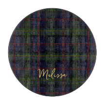 Klan Malcolm Grönt Lila-skript Tartan