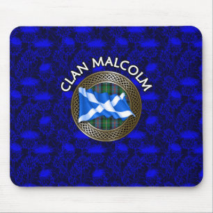 Klan Malcolm Tartan Knot & Flagga Musmatta