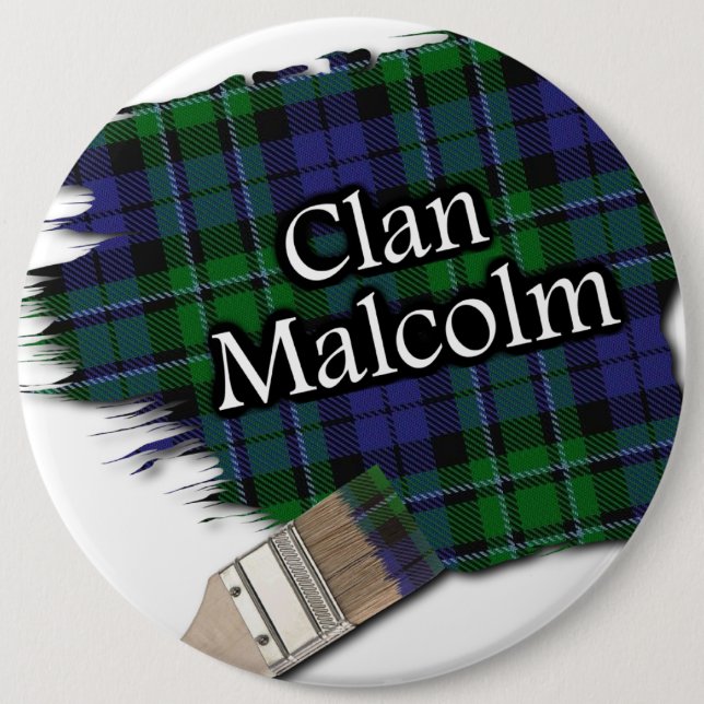 Klan Malcolm Tartan Paint-pensel Knapp (Framsida)