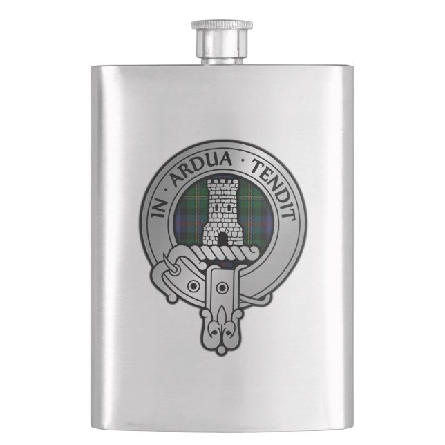 Klan Malcolm Vapensköld & Tartan Fickplunta (Framsidan)