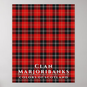 Klan Marjoribanks Färg of Scotland 2 Tartan Poster