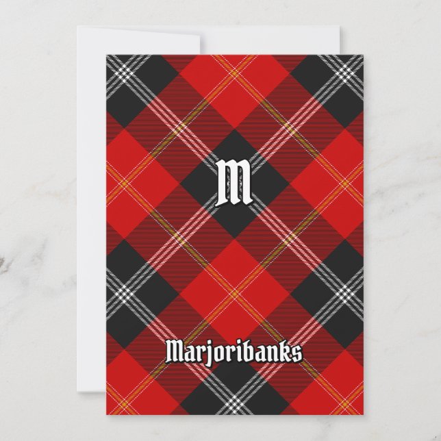 Klan Marjoribanks Tartan Inbjudningar (Framsida)