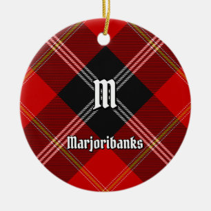 Klan Marjoribanks Tartan Julgransprydnad Keramik