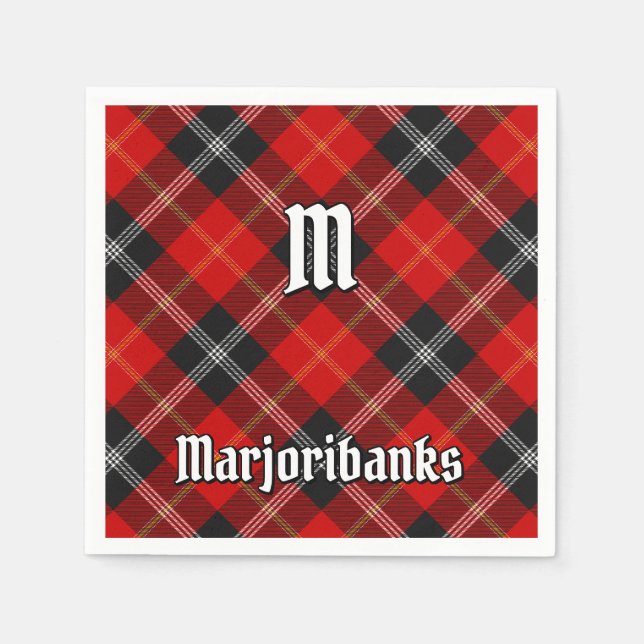 Klan Marjoribanks Tartan Pappersservett (Framsidan)