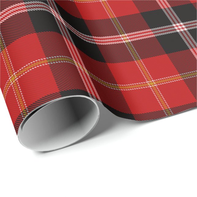 Klan Marjoribanks Tartan Presentpapper (Rullad Hörn)