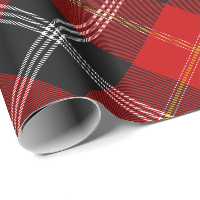 Klan Marjoribanks Tartan Presentpapper (Rullad Hörn)