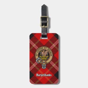 Klan Marjoribanks Vapensköld över Tartan Bagagebricka