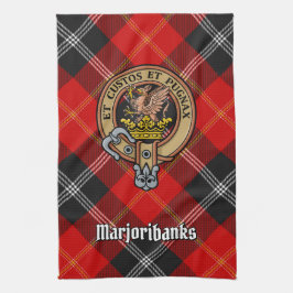 Klan Marjoribanks Vapensköld över Tartan Kökshandduk
