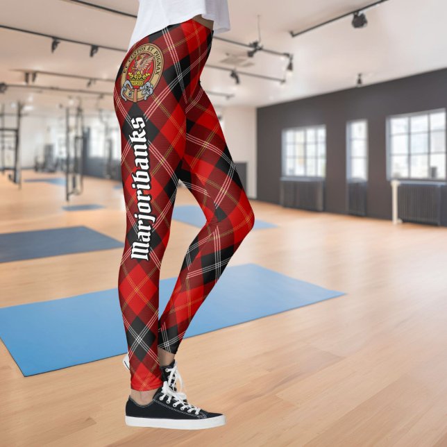 Klan Marjoribanks Vapensköld över Tartan Leggings (Skapare uppladdad)