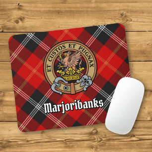 Klan Marjoribanks Vapensköld över Tartan Musmatta