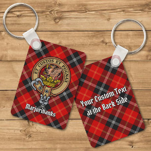 Klan Marjoribanks Vapensköld över Tartan Nyckelring