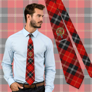 Klan Marjoribanks Vapensköld över Tartan Slips