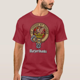 Klan Marjoribanks Vapensköld över Tartan T Shirt