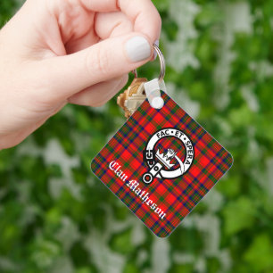 Klan Matheson Vapensköld Badge och Tartan Nyckelring
