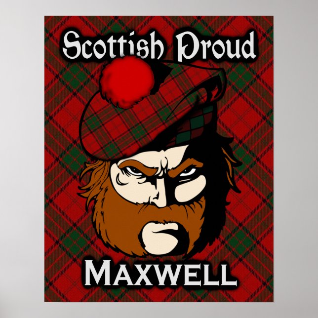 Klan Maxwell Scottish Tartan Poster (Framsidan)