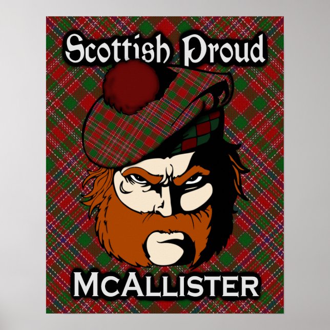 Klan McAllister Scottish Tartan Poster (Framsidan)