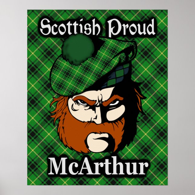 Klan McArthur Scottish Tartan Poster (Framsidan)