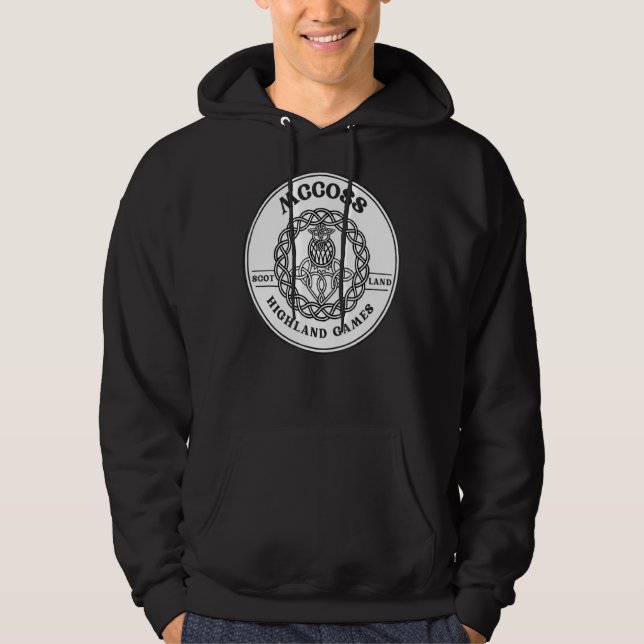 Klan Mccoss Scottish Thistle Highland Games Hoodie (Framsida)