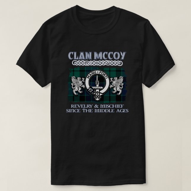 Klan McCoy 2 vapensköld Scottish klans Scottish Su T Shirt (Design framsida)