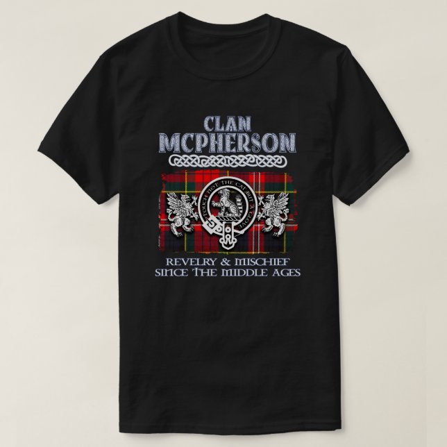 Klan Mcferson vapensköld Scottish klans Scottish s T Shirt (Design framsida)