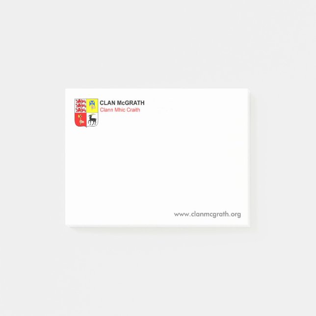 Klan McGrath som Posta-Det noterar Post-it Block (Framsida)