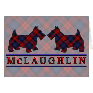 Klan McLaughlin MacLachlan Tartan Scottie Hundar Hälsningskort