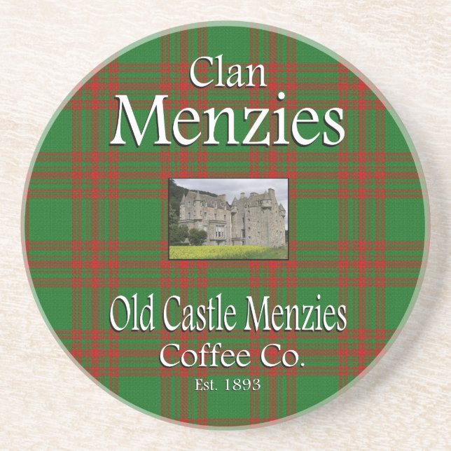 Klan Menzies Old Castle Menzies Coffee Co. Underlägg Sandsten (Framsidan)