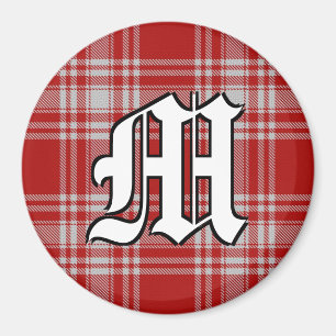 Klan Menzies Red and White Tartan Play Accents Magnet
