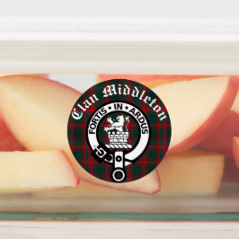 Klan Middleton Vapensköld Badge och Tartan Klistermärke