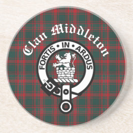 Klan Middleton Vapensköld Badge och Tartan Underlägg