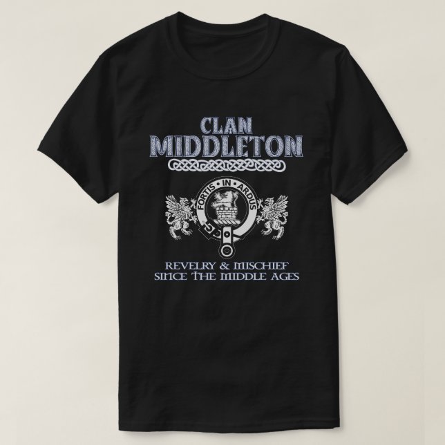 Klan Middleton vapensköld Scottish klans Scottish  T Shirt (Design framsida)
