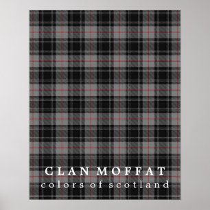 Klan Moffat Färg i Skottland Tartan Poster
