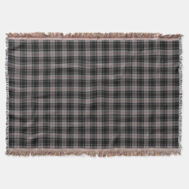 Klan Moffat Tartan Black och Grått Play Mysfilt (Framsidan)