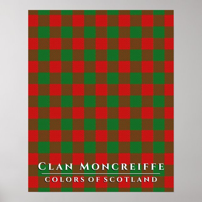 Klan Moncreiffe Färg of Scotland 2 Tartan Play Poster (Framsidan)