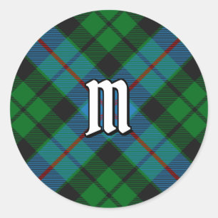Klan Morrison Hunting Tartan Classic Round Sticker Runt Klistermärke