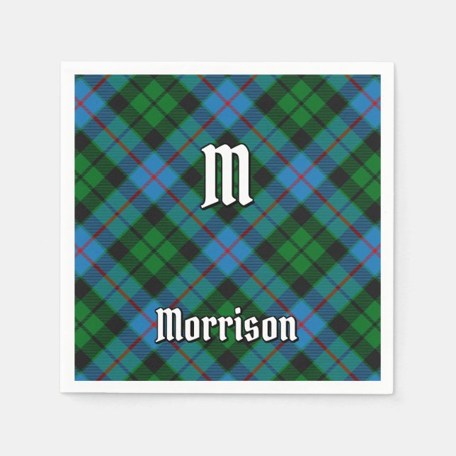Klan Morrison Hunting Tartan Napkins Pappersservett (Framsidan)