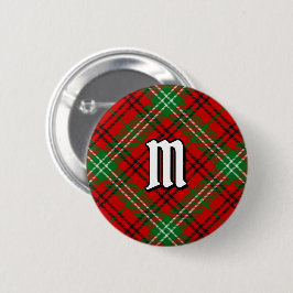 Klan Morrison Red Tartan Button Knapp